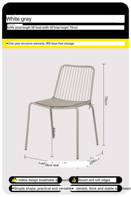 ABOUT WHITE Marisol Stylish Minimalist Stackable Dining Chairs from ABOUT WHITE