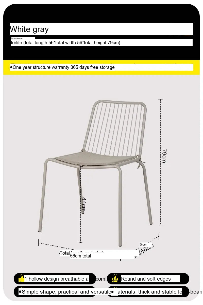 ABOUT WHITE Marisol Stylish Minimalist Stackable Dining Chairs from ABOUT WHITE