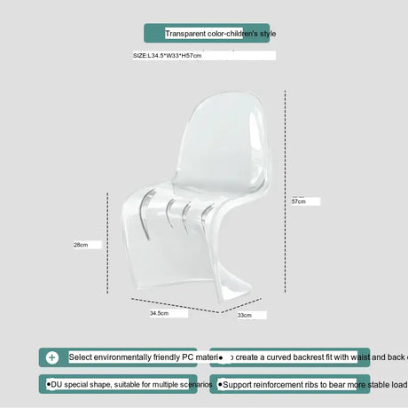 ABOUT WHITE Jintae Minimalist Transparent Dining Chair from ABOUT WHITE