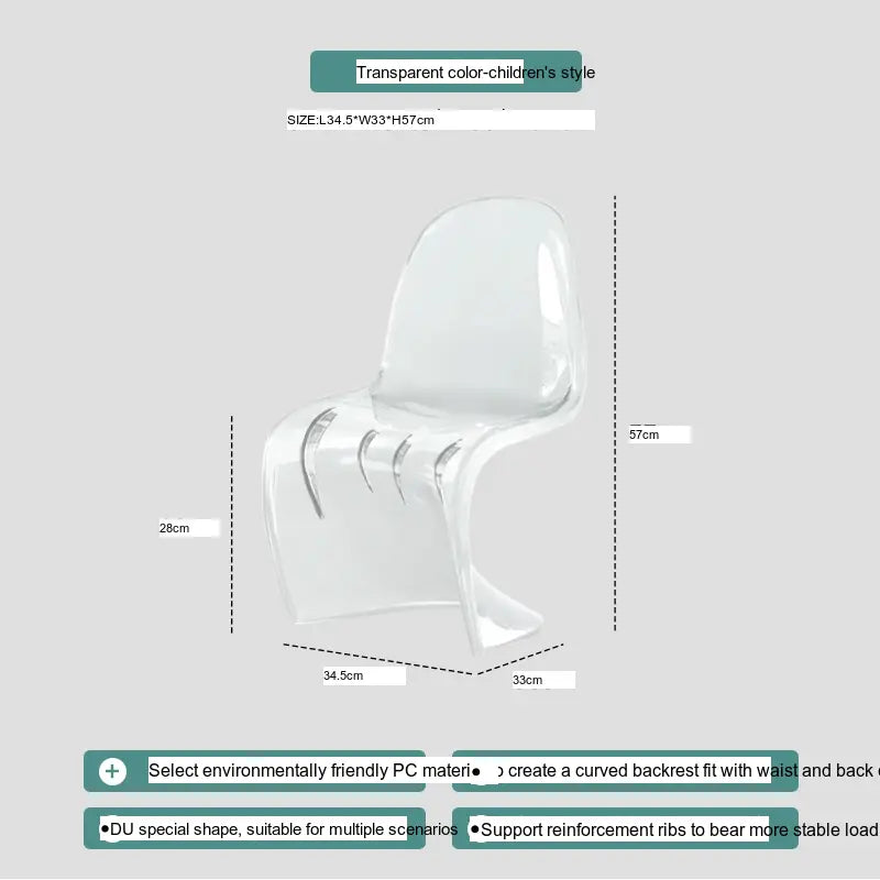 ABOUT WHITE Jintae Minimalist Transparent Dining Chair from ABOUT WHITE