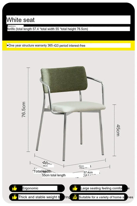 ABOUT WHITE Iskandar Elegant Light Luxury Dining Chair from ABOUT WHITE