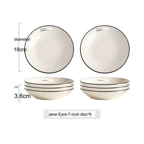 MOSE White Circle Dinner Plate Set from MOSE