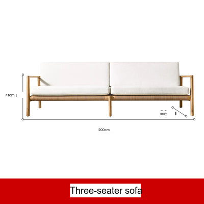 RATTAN SPACE Amaya Stylish Waterproof Sofa & Scandinavian Coffee Table for Leisure from RATTAN SPACE