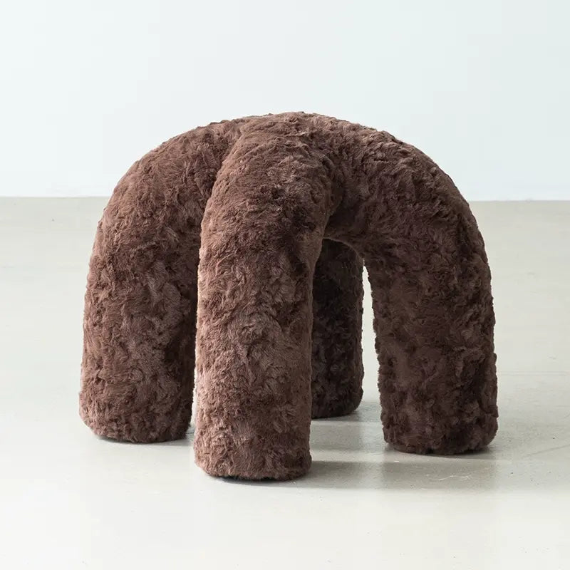 SOOGOOD PIERROT Cozy Plush Round Stool from SOOGOOD