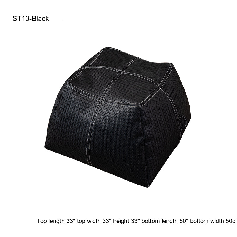 PULI Akihira Cozy Leather Pouf Bean Bag Stool from PULI