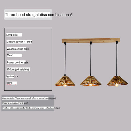 BOJI Haruki Elegant Bamboo 3-Head Chandelier from BOJI