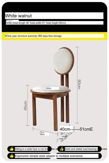 ABOUT WHITE Isadora Vintage Designer Backrest Leisure Chair from ABOUT WHITE