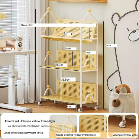 XIMIKA Hiroko Versatile Iron Children's Bookshelf Rack from XIMIKA