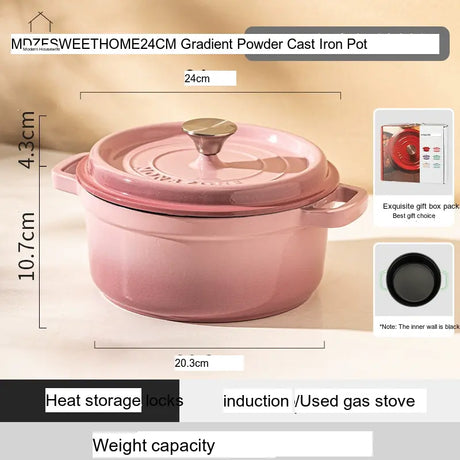 MH Zephyra Elegant Non-Stick Enamel Cast Iron Stew Pot from MH