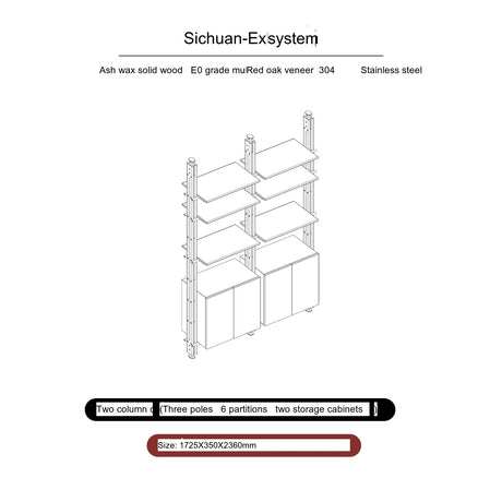 TELLS Anahita Vintage Modular Bookshelf System from TELLS