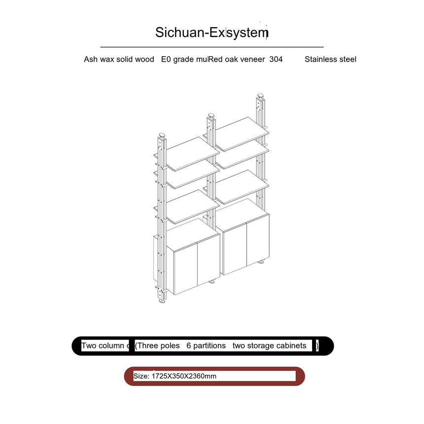 TELLS Anahita Vintage Modular Bookshelf System from TELLS