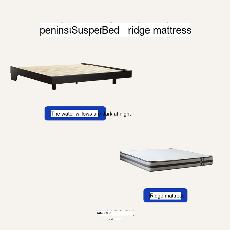 HANKE Iztacalco Solid Wood Minimalist Double Bed from HANKE