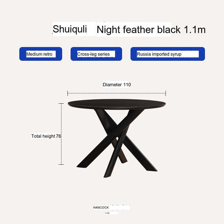 HANKE Quinton Minimalist Cherry Wooden Dining Table from HANKE