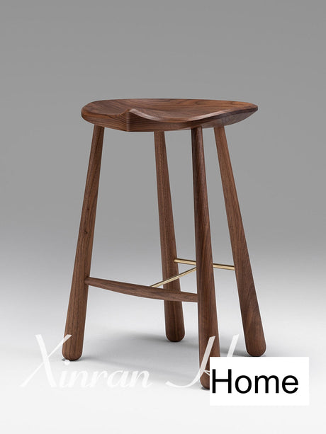 GENJI Amara Elegant Solid Wood Bar Stool from GENJI