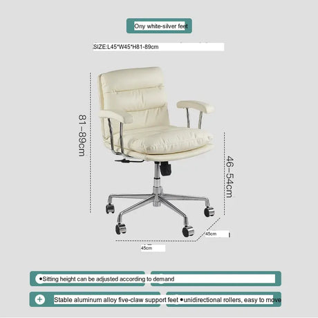 ABOUT WHITE Kaelson Ergonomic Creamy Office Chair from ABOUT WHITE