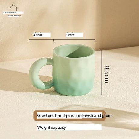 MH Elowen Stylish Gradient Coffee Cup with Glass Accent from MH