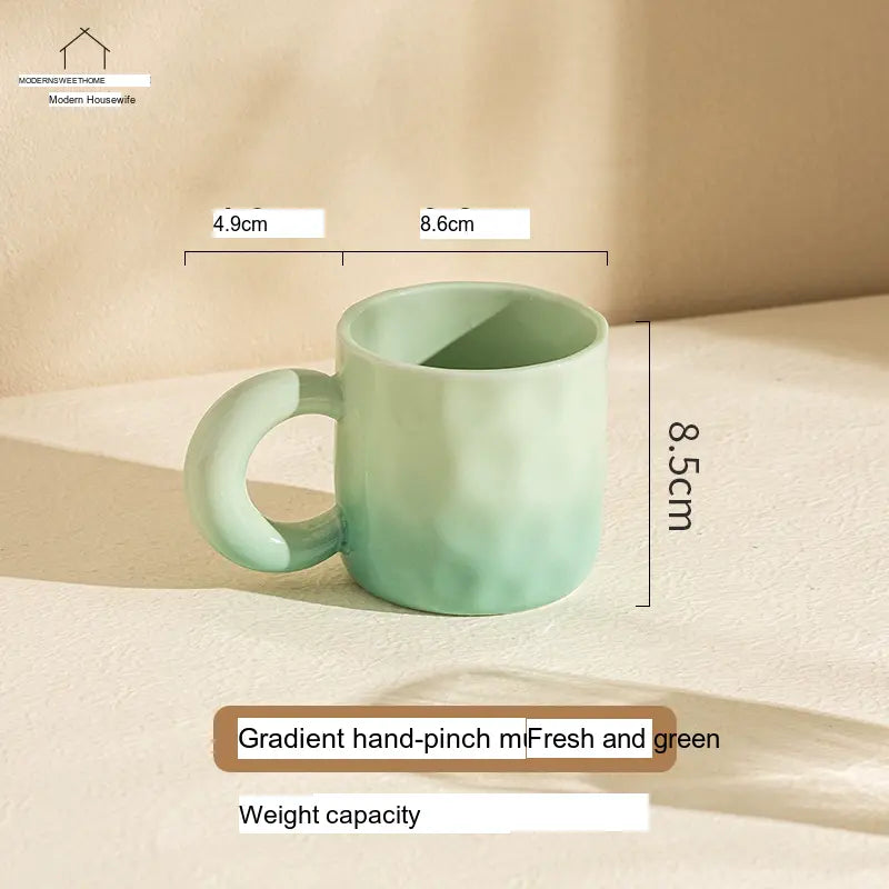 MH Elowen Stylish Gradient Coffee Cup with Glass Accent from MH