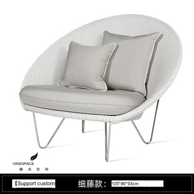RATTAN SPACE Thibault Cozy Three-Piece Vine Chair Set from RATTAN SPACE