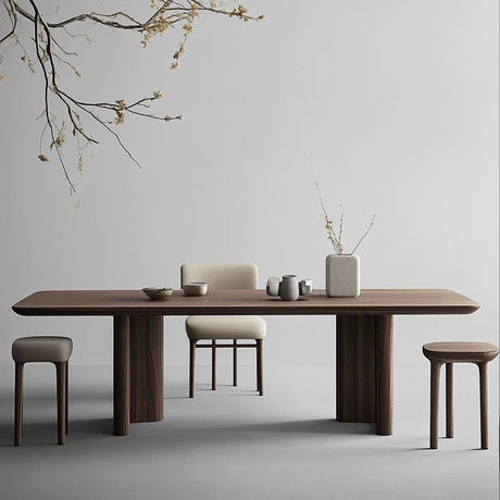 JINYI Asturias Wabisabi Retro Solid Wood Dining Set from JINYI