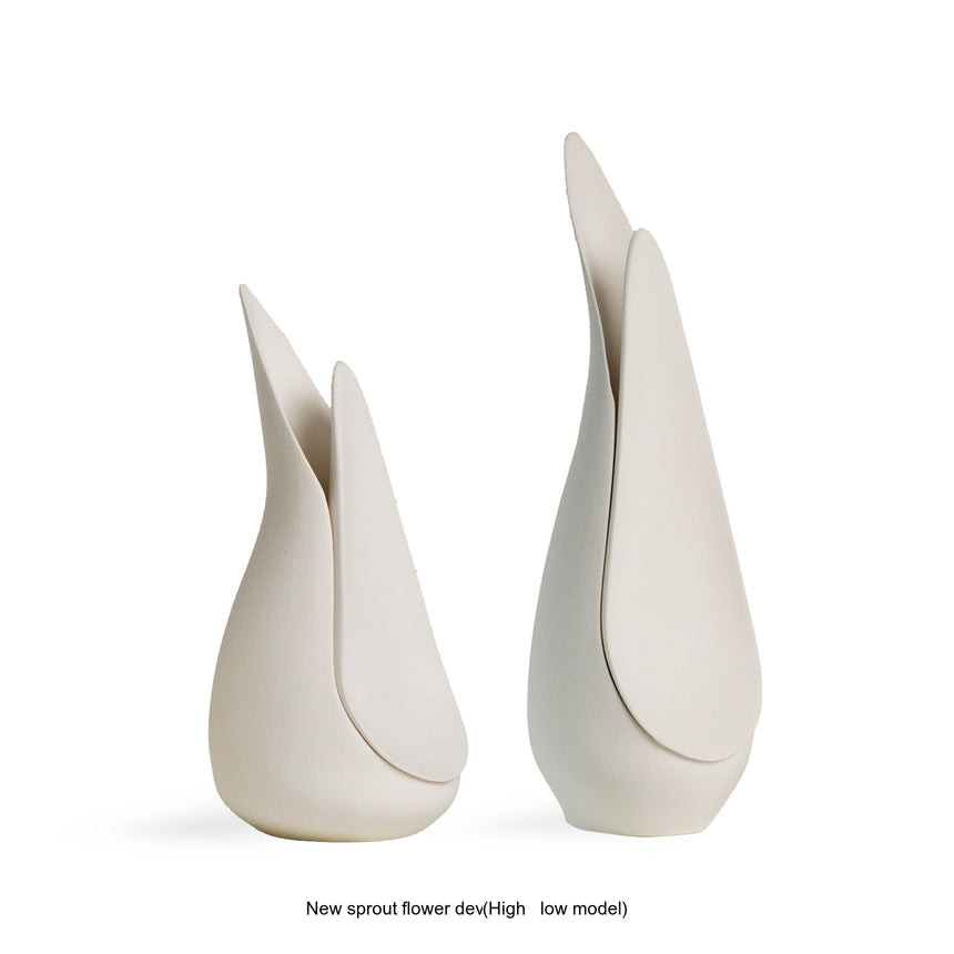 VAVINCI Alhambra Minimalist Modern White Ceramic Flower Vase from VAVINCI