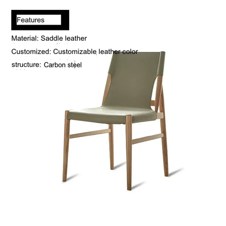 MOXER Zephyra Elegant Minimalist Saddle Leather Dining Chair from MOXER