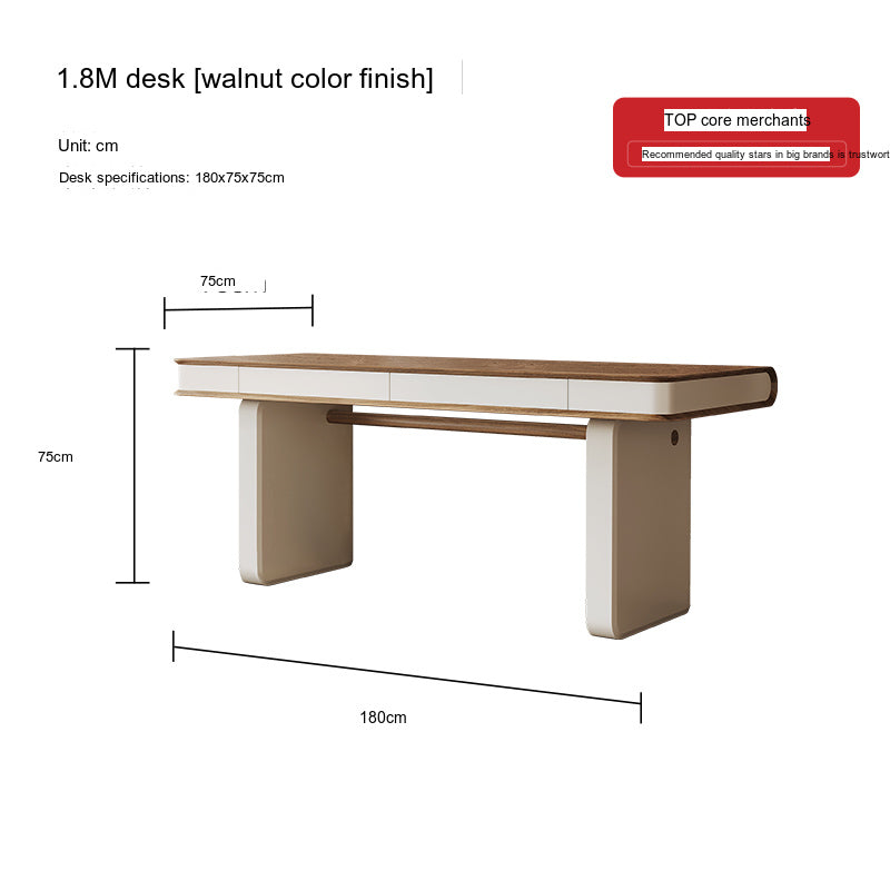 QUANMU Lorenzo Elegant Walnut Workstation from QUANMU