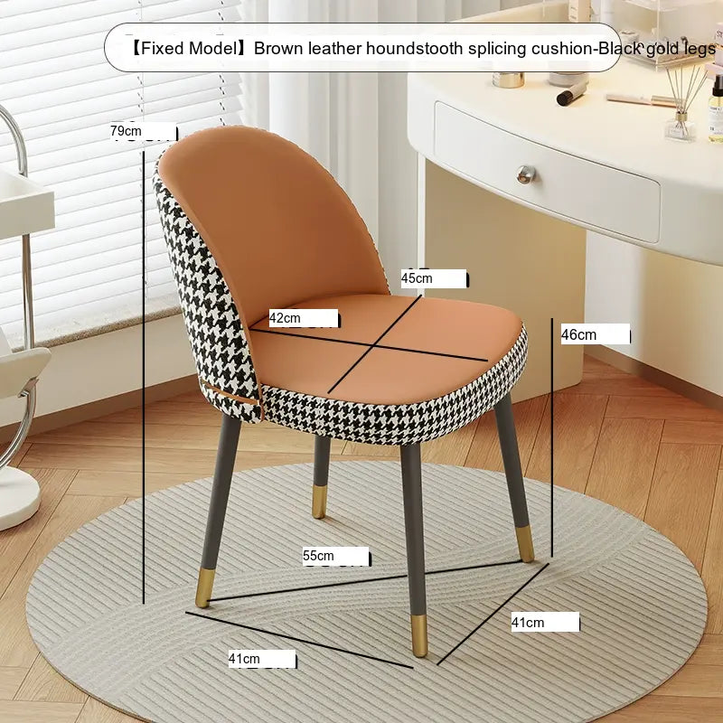 XIMIKA Calantha Elegant Plush Makeup Chair from XIMIKA