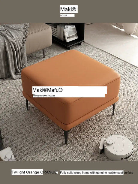 MOXER Juniper High-End Leather Footstool from MOXER