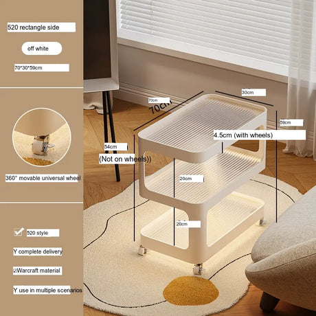 XIMIKA Sienna Luxe Rolling Coffee Table Cart from XIMIKA