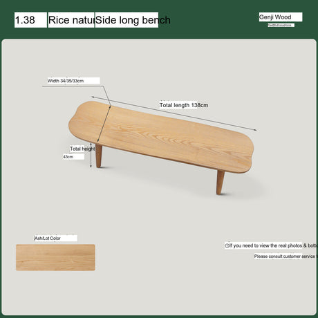 GENJI Akira Rustic Solid Wood Leisure Bench from GENJI