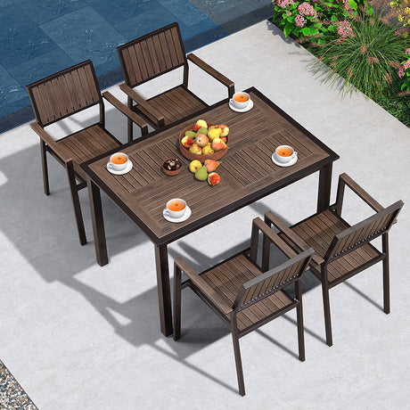 ZIYE Marcellus Weather-Resistant Wooden Table & Chair Set from ZIYE