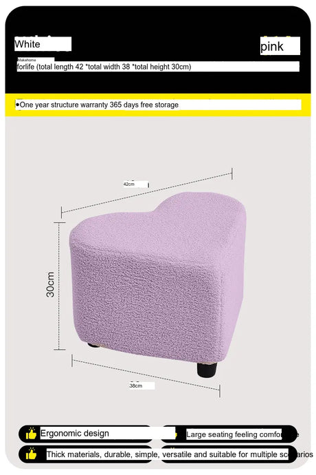 ABOUT WHITE Elowen Nordic Designer Love Stool - Light Luxury High-End Household Bench from ABOUT WHITE