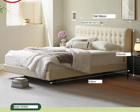 GENJI Minho Elegant Minimalist Suspended Double Bed from GENJI