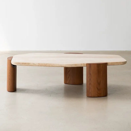SOOGOOD Kaori Elegant Natural Travertine Coffee Table from SOOGOOD