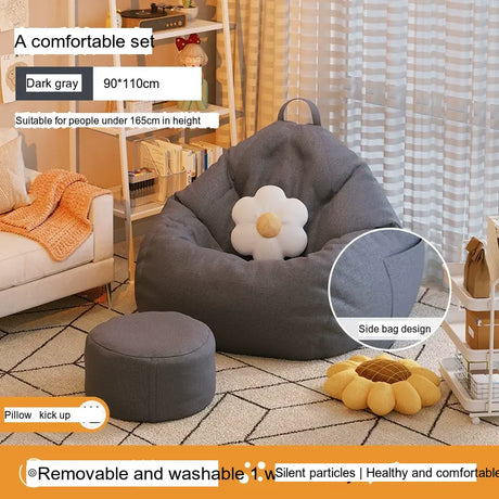 LEDONG Kintaro Plush Versatile Bean Bag Chair from LEDONG