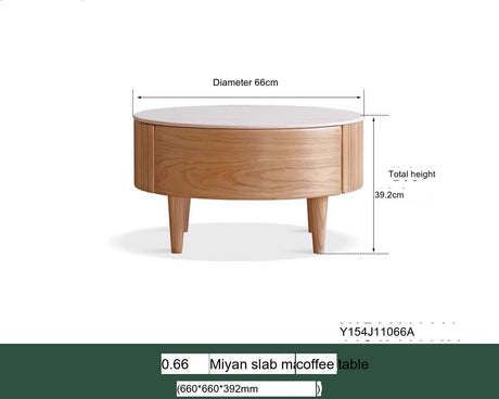 GENJI Yoshiko Minimalist Ash Wood Coffee Table from GENJI
