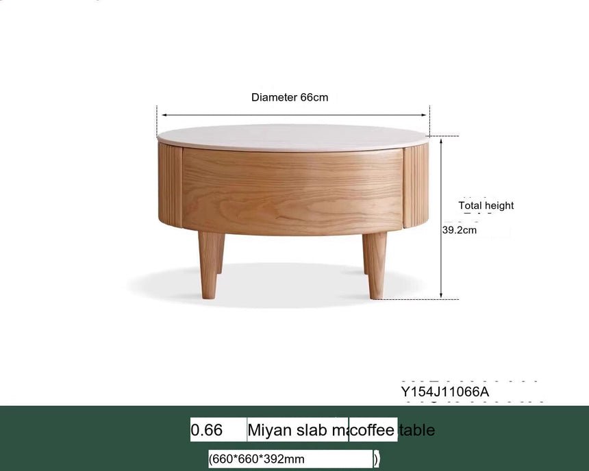 GENJI Yoshiko Minimalist Ash Wood Coffee Table from GENJI