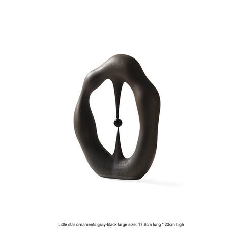 VAVINCI Lysandra Nordic Gray Abstract Geometric Ceramic Ornament from VAVINCI