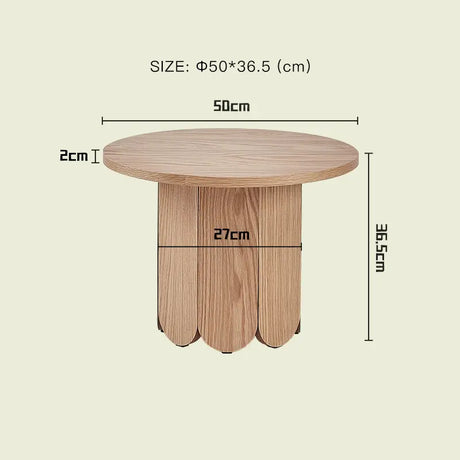 LAZYSPACE Leo Solid Wood Round Table from LAZYSPACE