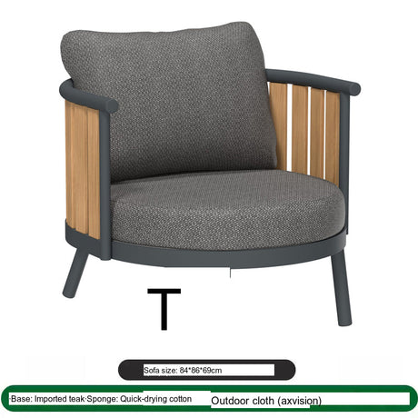 DIME GARDEN KALAHARI Waterproof Sunscreen Teak Balcony Furniture from DIME GARDEN