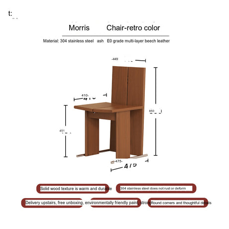 TELLS Santiago Retro Luxury Black Solid Wood Dining Chair from TELLS