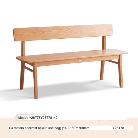 GENJI Haruki Elegant Solid Wood Wide Bench from GENJI