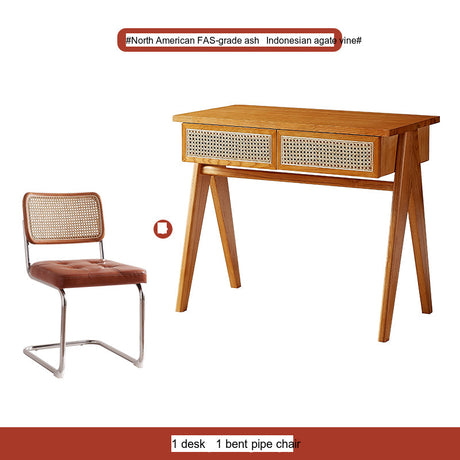RATTAN FURNITURE Araceli Chic Modern Minimalist Desk from RATTAN FURNITURE