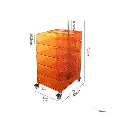 NIYE Isolde Sleek Acrylic Rotating Nightstand from NIYE