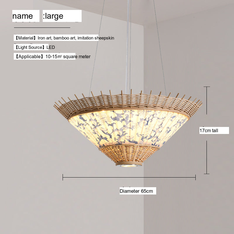 BOJI Yuzuki Elegant Woven Ceiling Lamp - Chinese Style Living Room Light. from BOJI