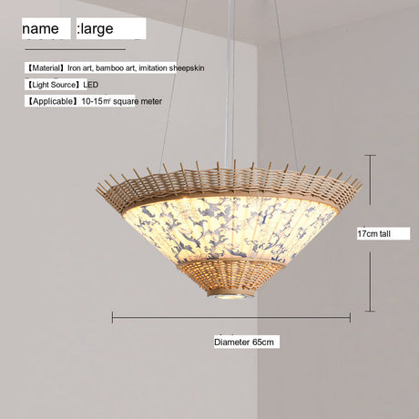 BOJI Yuzuki Elegant Woven Ceiling Lamp - Chinese Style Living Room Light. from BOJI