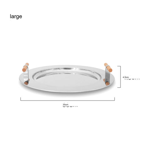 EPIUS Alaric Minimalist Stainless Steel Coffee Dinner Plate from EPIUS