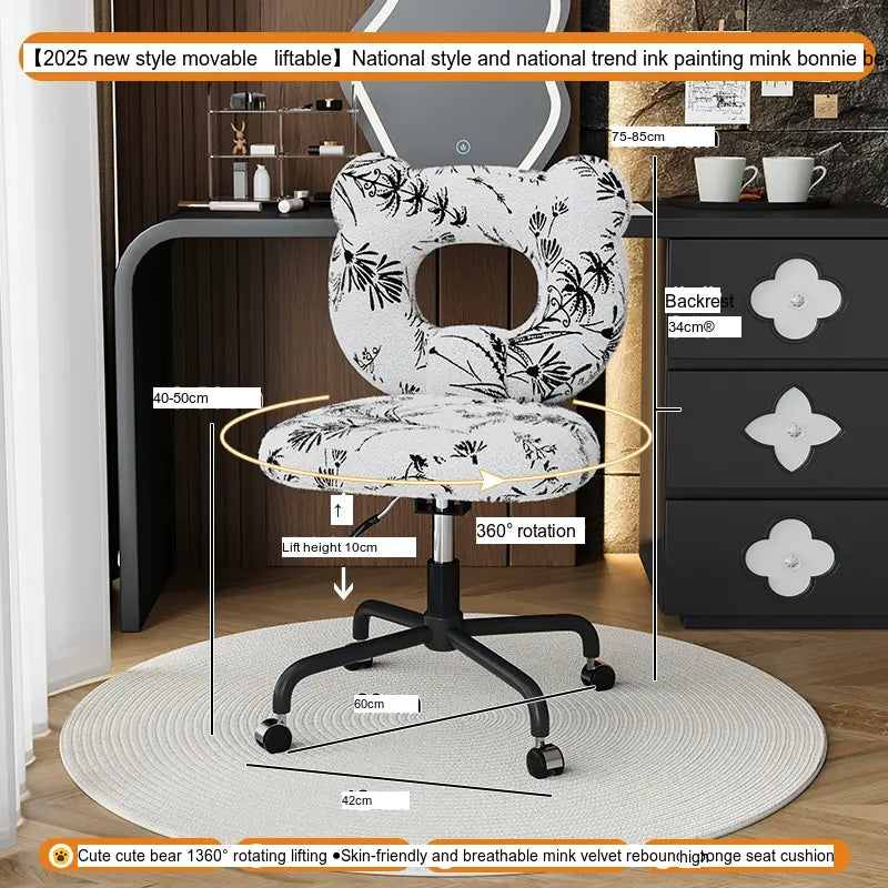 XIMIKA Adalyn Luxe Light Vanity Makeup Stool from XIMIKA