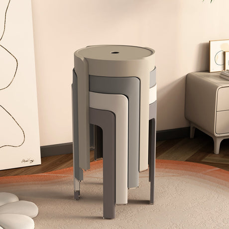 A&D Marisol Stylish Stackable Round Stool from A&D