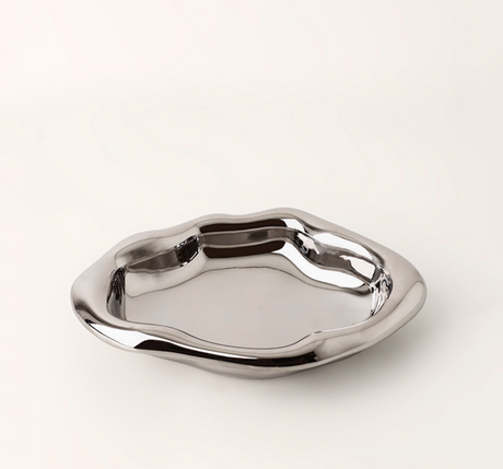 NICEMOON Ava Silver Fruit Dinner Plate from NICEMOON